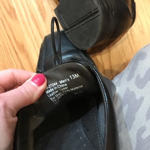 Dockers Mens Loafers Black Leather Brigade Slip Resistant Memory insole - Picture 5 of 5